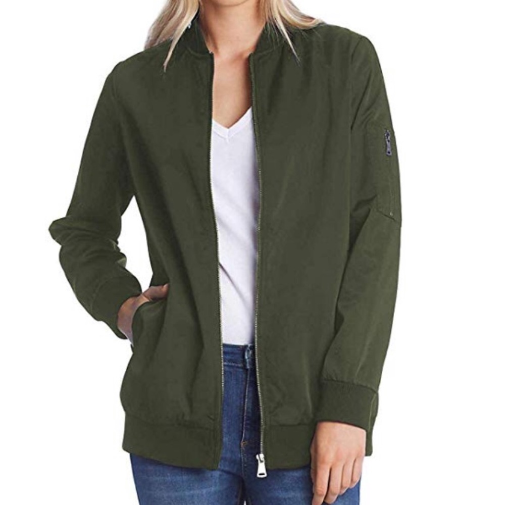 Olive Green Bomber Bernardo